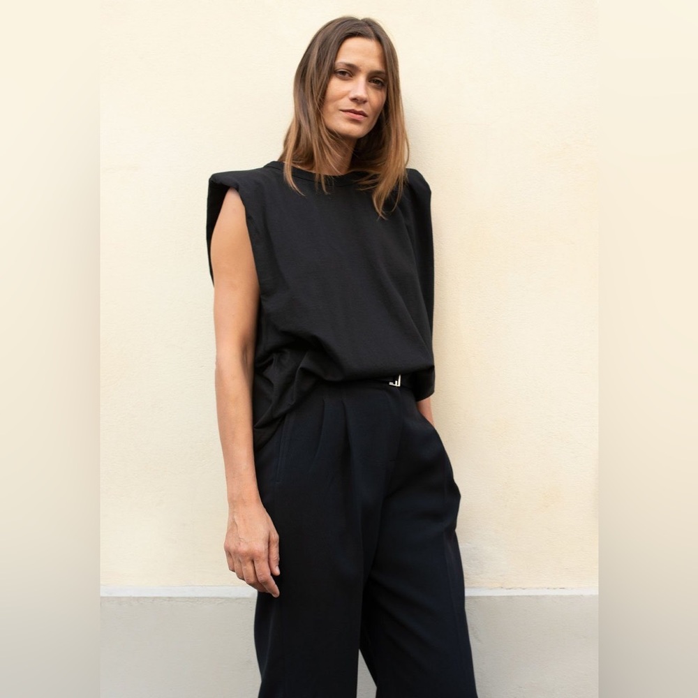 Frankie Shop Eva Padded shoulder tank